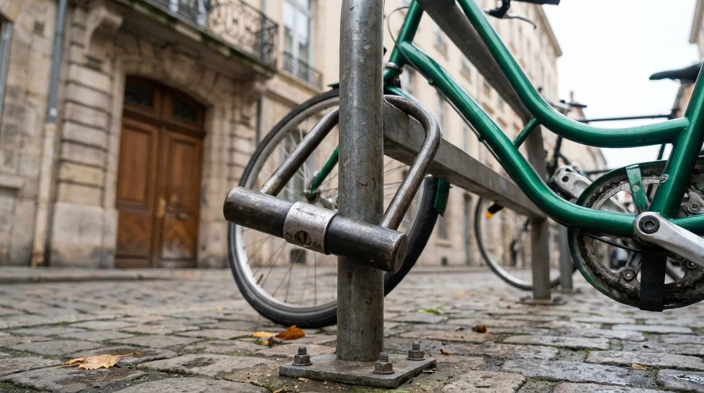 Antivol U haute securite fixe sur cadre velo