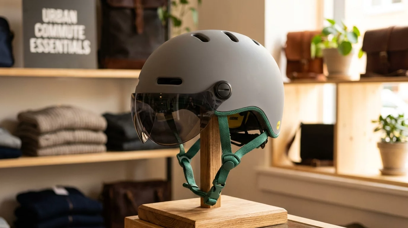 Casque velo urbain design avec visiere
