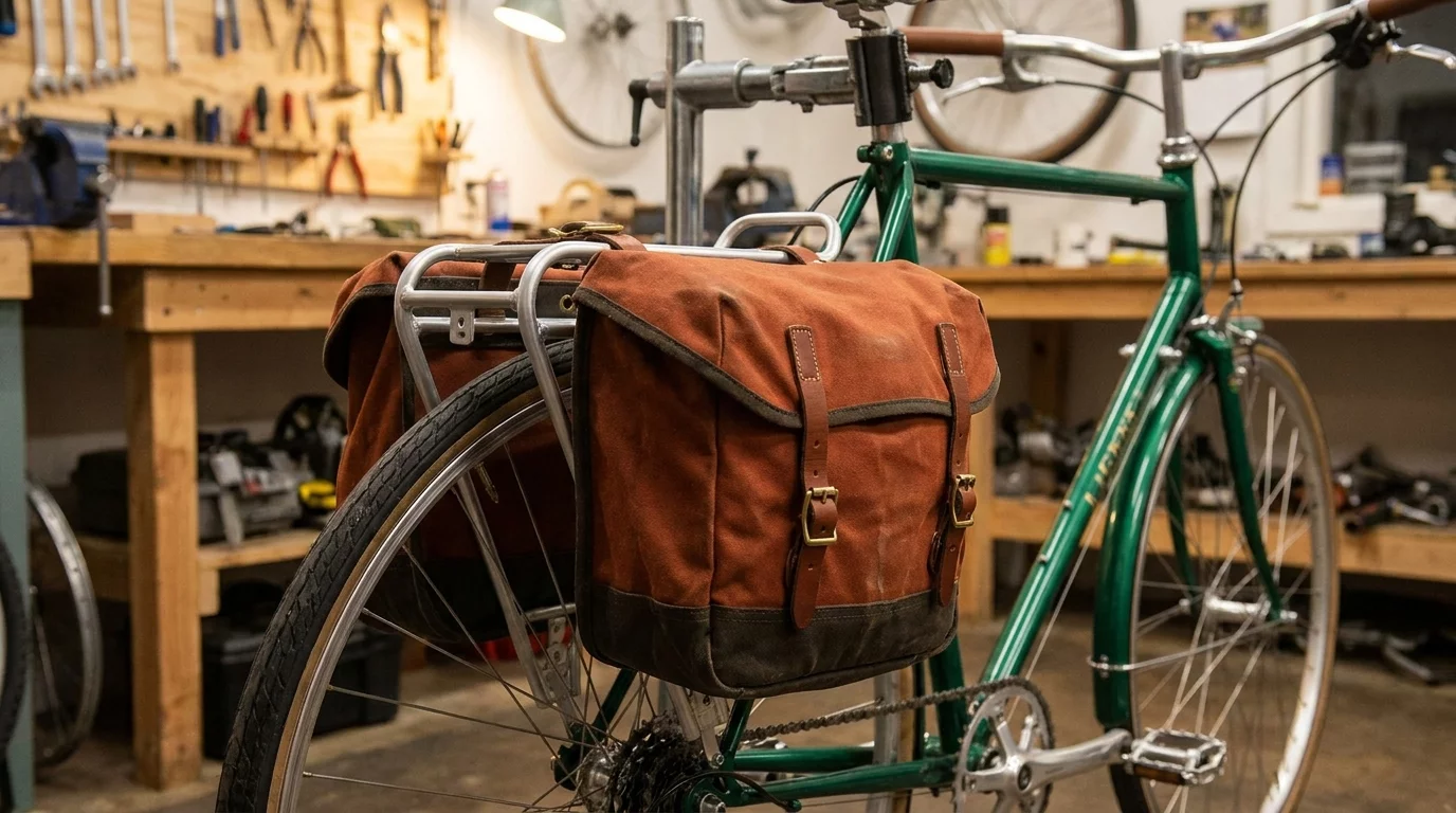 Porte-bagages arriere avec sacoche velo
